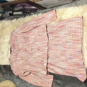 Perry Ellis Pink and White Women's Dress Set